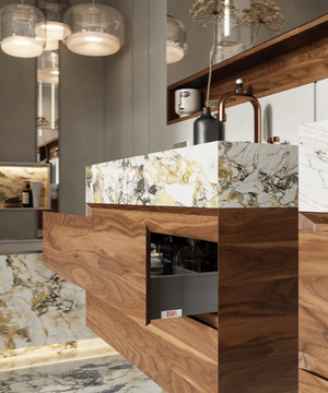 EVOLINE - Wall-mounted vanity unit with doors by MOMA Design - view 3